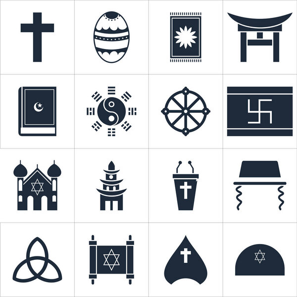 set of religions icons