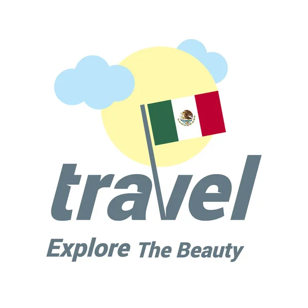 Logo mexikanische Nationalflagge — Stockvektor