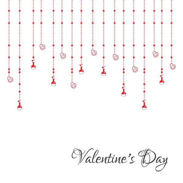 Картка зі святковими гірляндами на день Святого Валентина — стоковий вектор