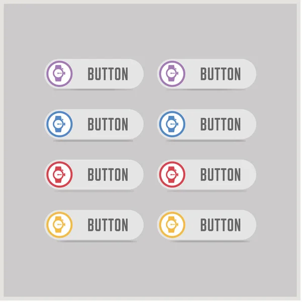 Wrist Watch Icon buttons — Stock Vector