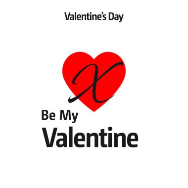 Sevgililer günü tebrik kartı kırmızı kalp