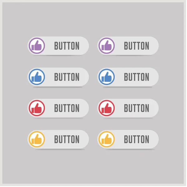 Como botões de ícone — Vetor de Stock