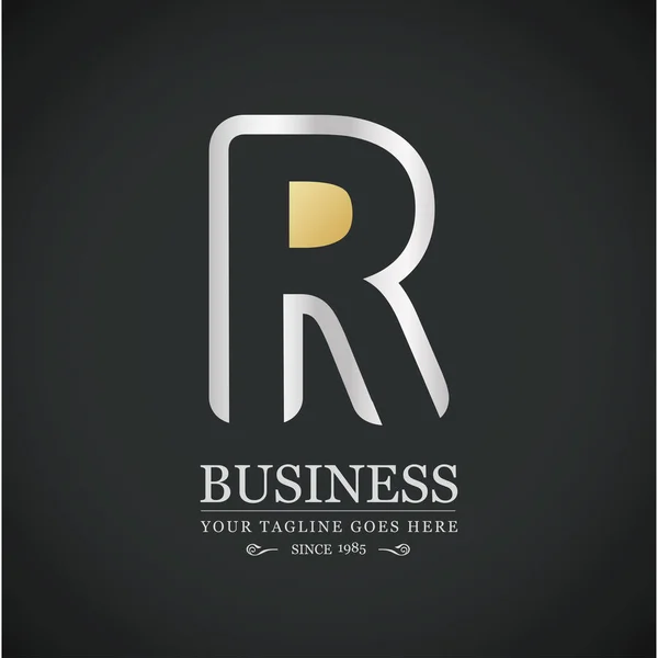 R-logo voor letters — Stockvector