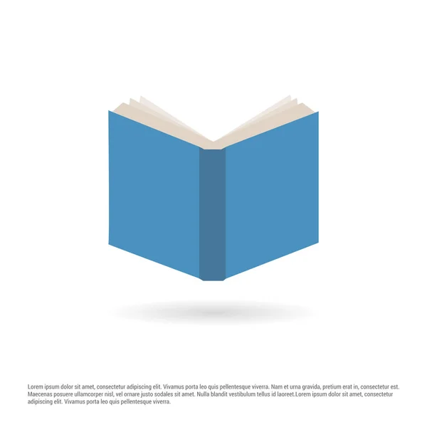 Libro abierto icono — Vector de stock