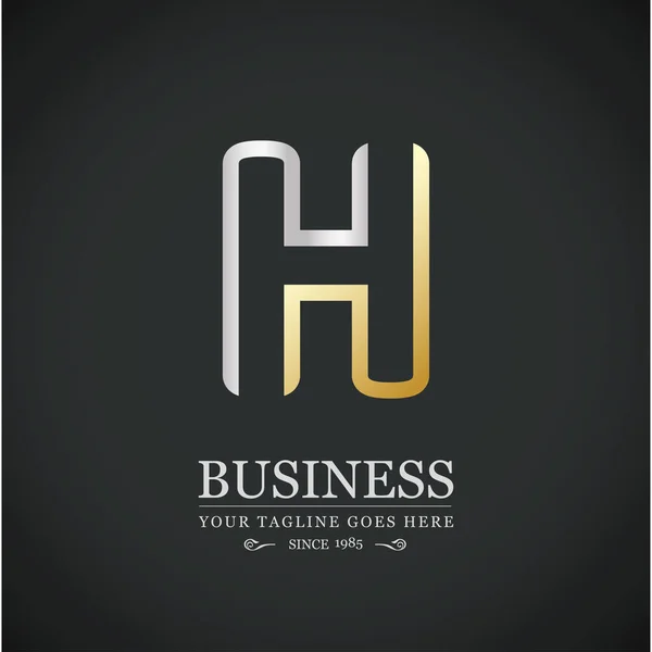 Шаблон логотипа H — стоковый вектор