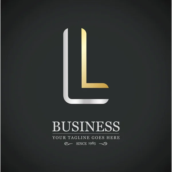 L letter logo template — Stock Vector