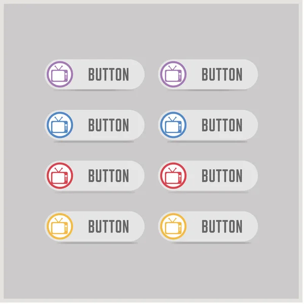 Conjunto de iconos de TV — Archivo Imágenes Vectoriales