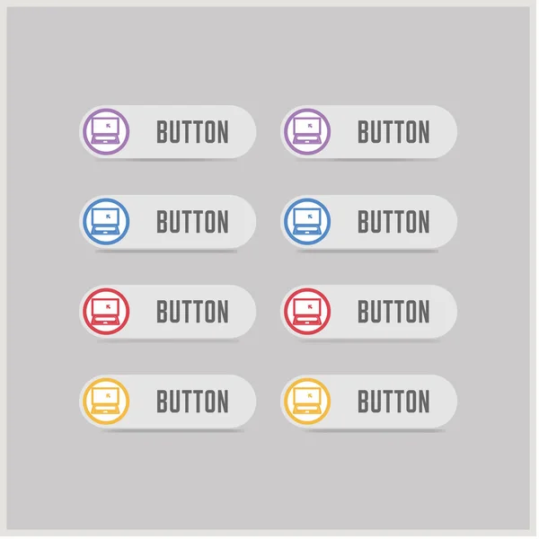 Ensemble de boutons pour ordinateur portable — Image vectorielle