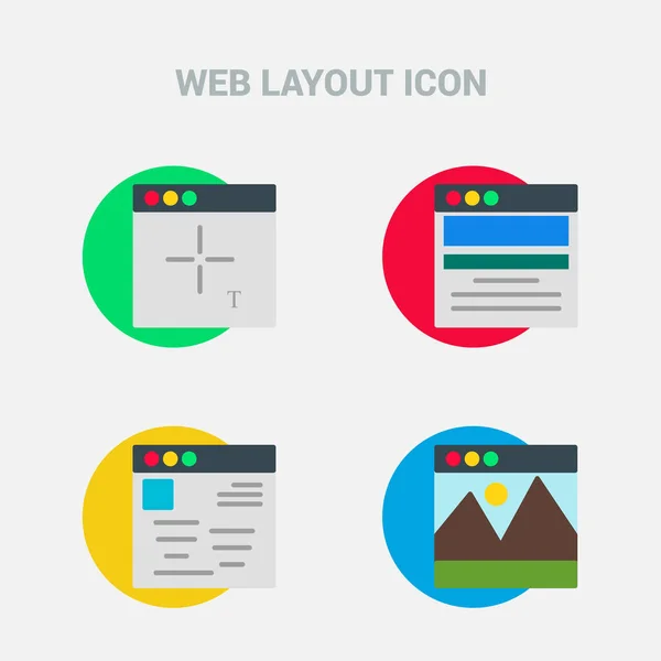 Conjunto de iconos de ventanas de aplicación — Vector de stock