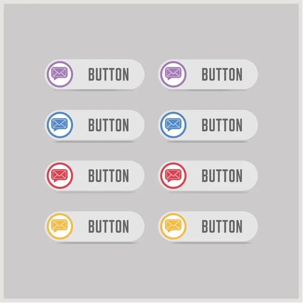 Botones de icono de mensaje — Vector de stock