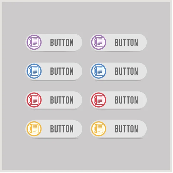 Report List Icon buttons — Stock Vector