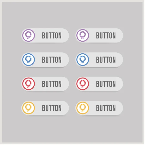 Kranz-Symbolknöpfe — Stockvektor