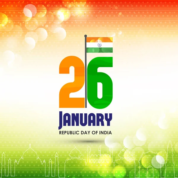 Ημέρα της Δημοκρατίας Ινδία κάρτα — Διανυσματικό Αρχείο