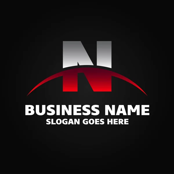 N  letter logo template — Stock Vector