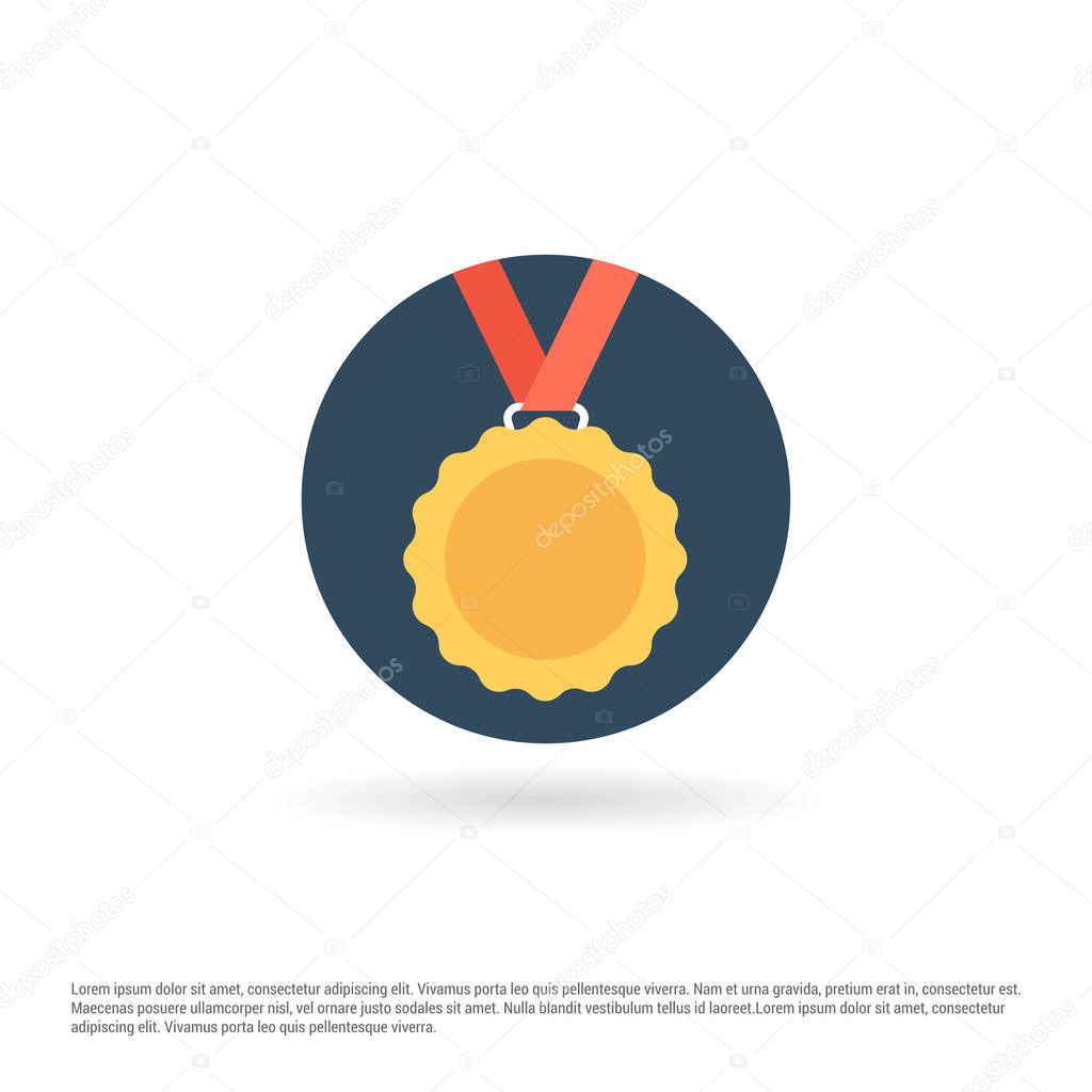 Medal award icon. vector illustration