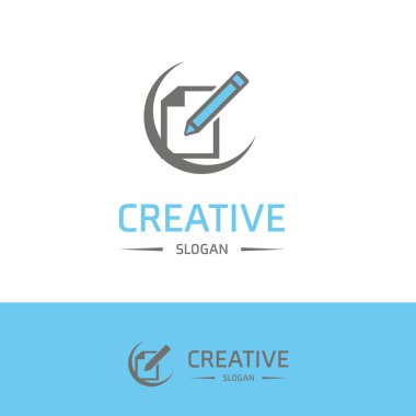 kalem simgesi ile iş logo