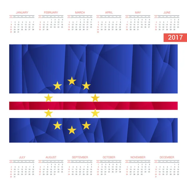 Calendrier avec drapeau ondulant — Image vectorielle