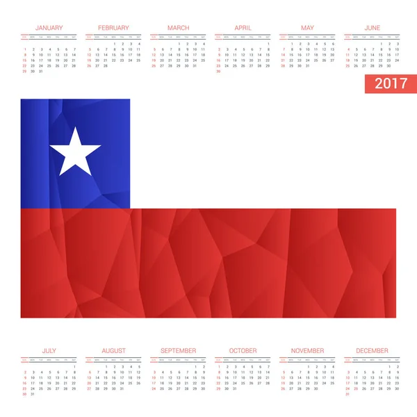 挥舞着国旗的日历 — 图库矢量图片