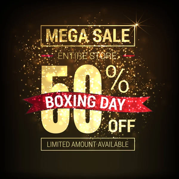 Banner of boxing day sale — Stock Vector