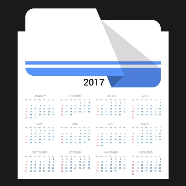 Kalender mit wehender Fahne — Stockvektor