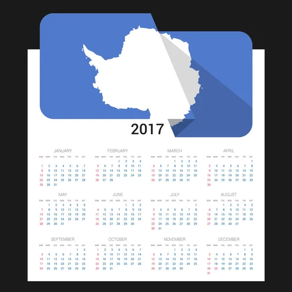 Calendar with waving flag — Stock Vector