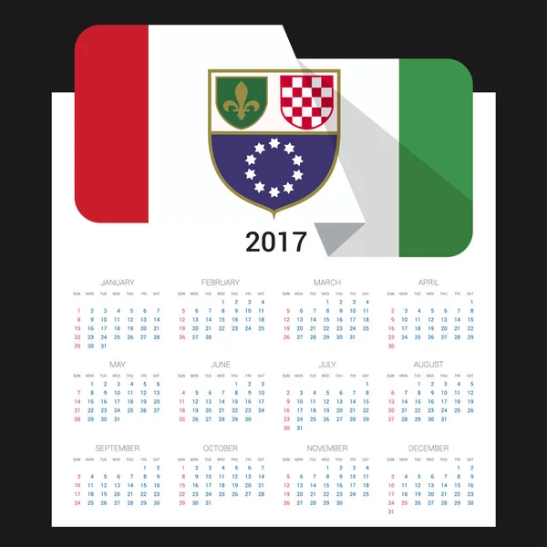 Календар з махаючим прапором — стоковий вектор