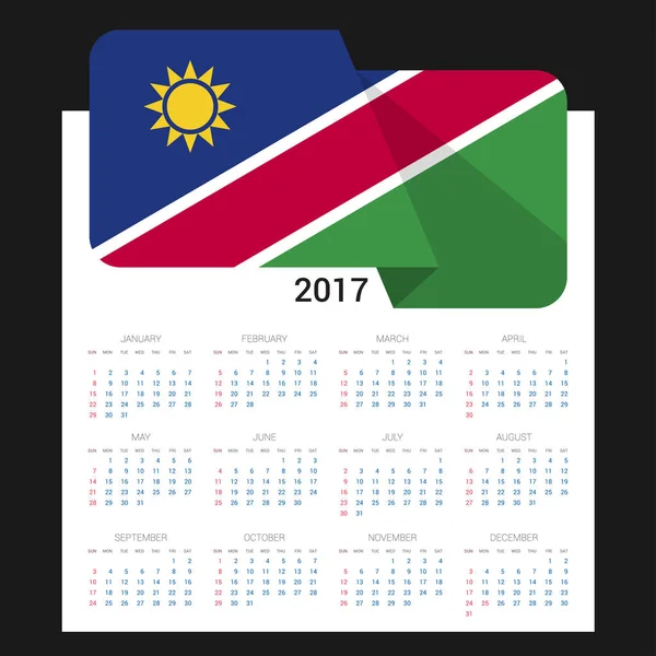 Календарь с флагом размахивания — стоковый вектор
