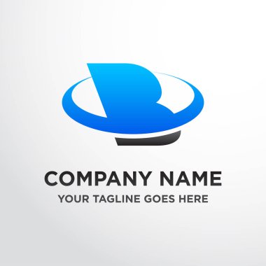 B harfi logo şablonu