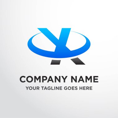 X Harfi Logo Şablonu