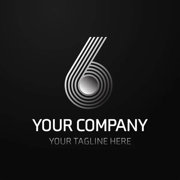 Icona del logotipo aziendale grigio — Vettoriale Stock