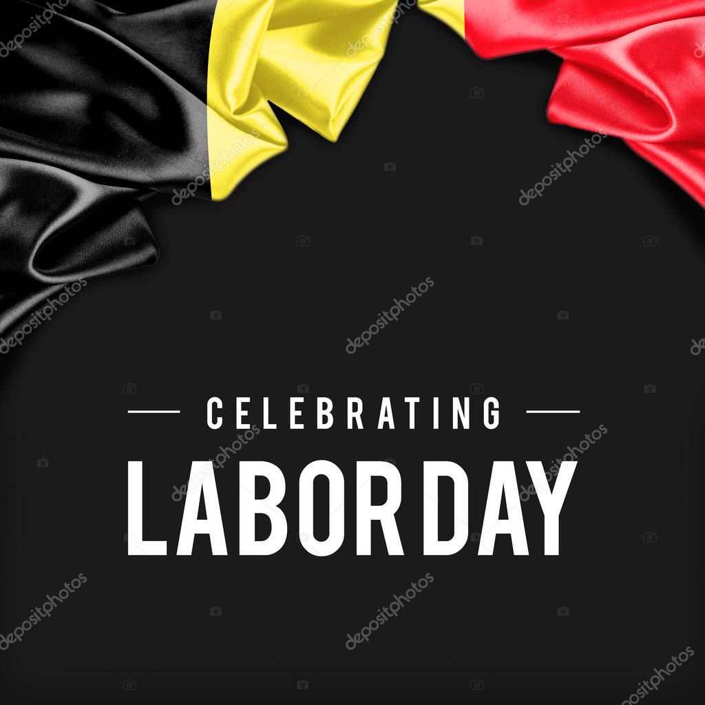Belgium national flag logo , vector, illustration