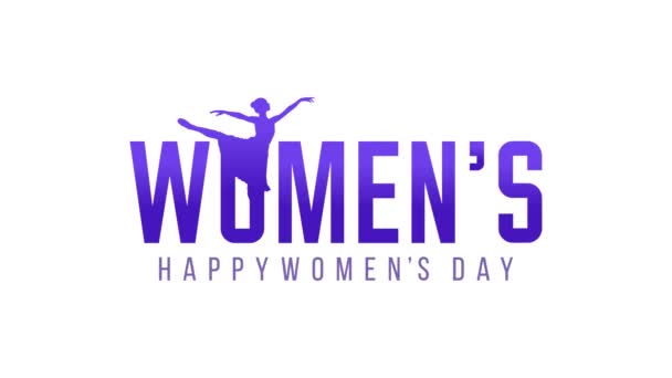 Happy Women's Day groeten — Stockvideo