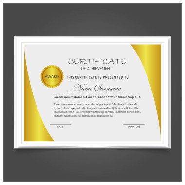 Başarı şablonu sertifikası