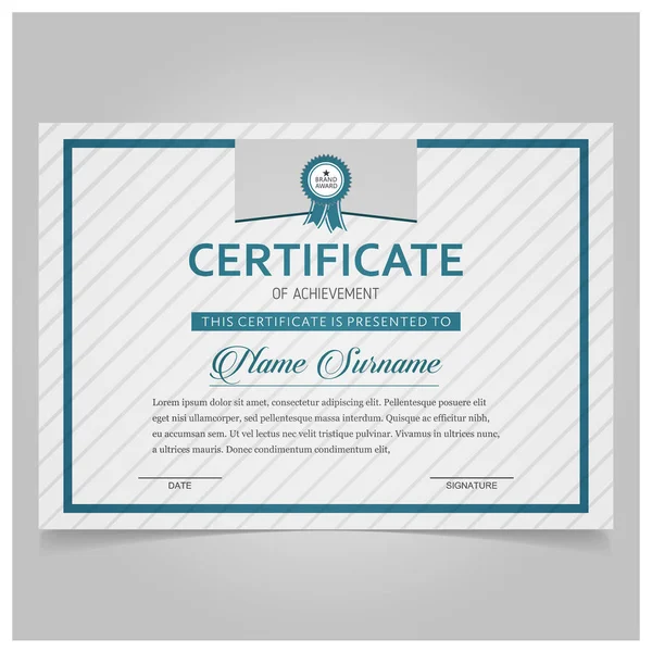 Сертифікат шаблону досягнень — стоковий вектор