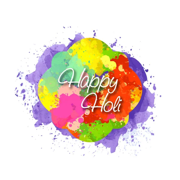 Happy Holi gratulationskort — Stock vektor