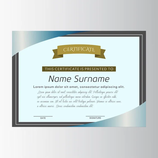 Certificate of achievement template — Stock Vector