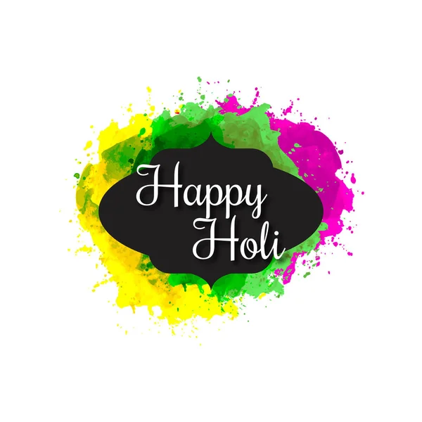 Boldog Holi-üdvözlőlap — Stock Vector