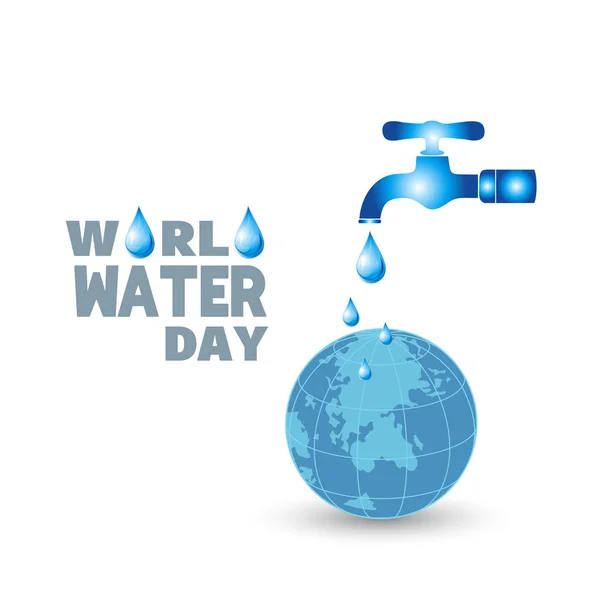 Carte Journée mondiale de l'eau — Image vectorielle