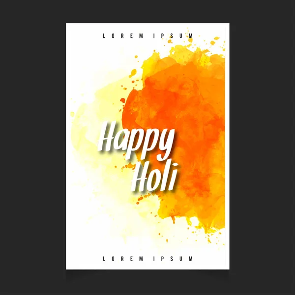 Happy Holi gratulationskort — Stock vektor