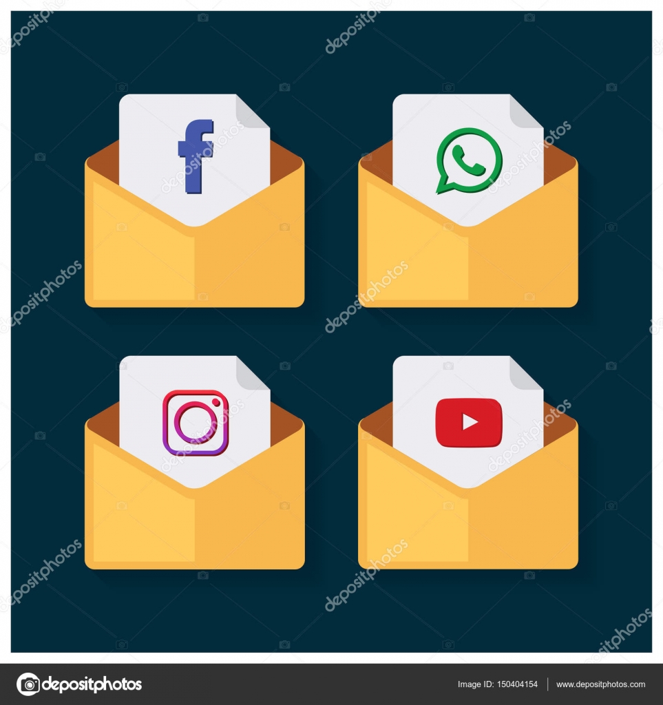 Conjunto de ícones web de redes sociais imagem vetorial de © ibrandify #150404154