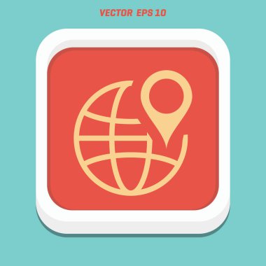 Küre ile konum arama simgesi