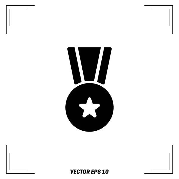 Ícone plano medalha — Vetor de Stock