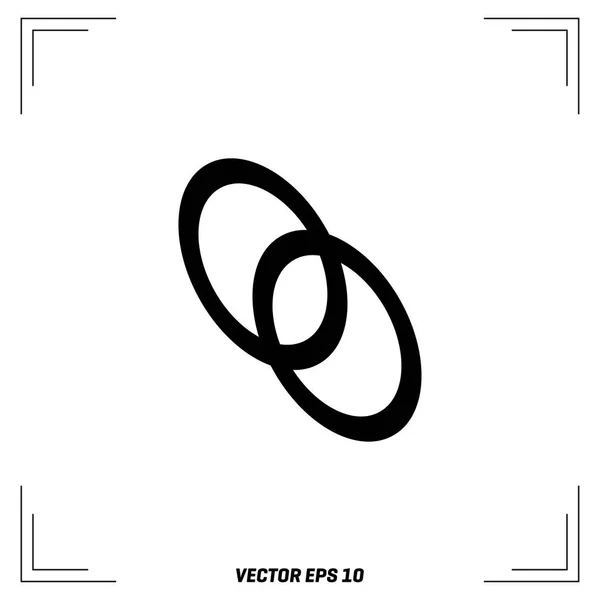 Jegygyűrű lapos ikon — Stock Vector
