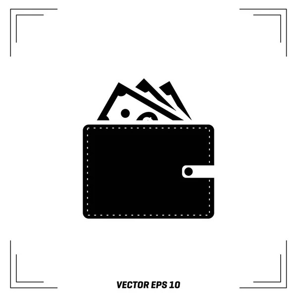 Wallet flat icon — Stock Vector