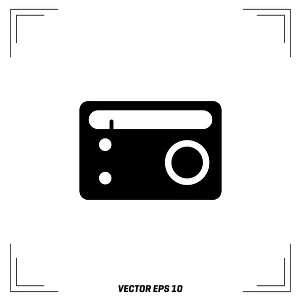 Icono plano de radio — Archivo Imágenes Vectoriales