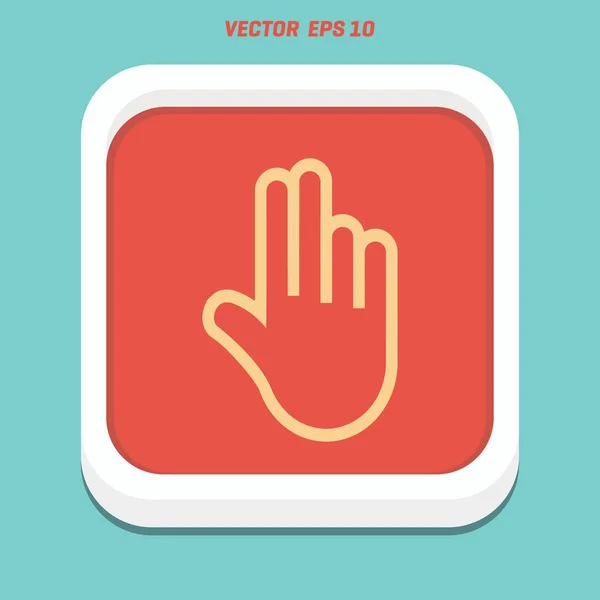 Kéz ikon-val kettő ujjak — Stock Vector