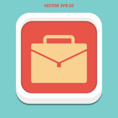 Evrak Çantası Düz Simgesi