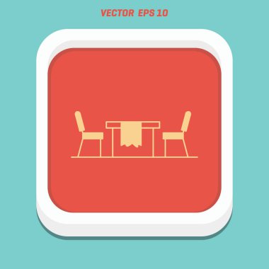 Masa sandalye simgesiyle