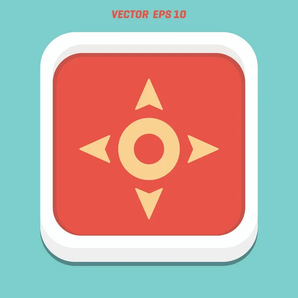 Compass flat icon — Stock Vector