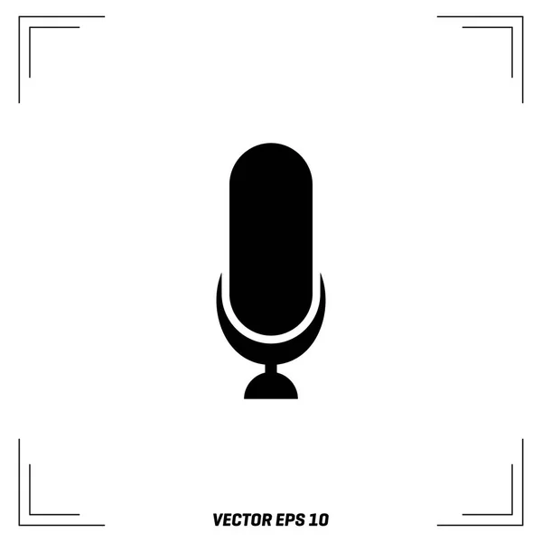 Mic flat Icono — Vector de stock